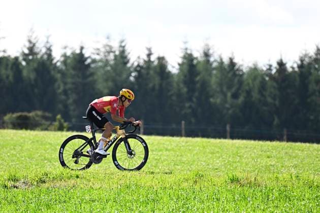 Tour de Wallonie 2025 Stage 5 BERTRIX, BELGIUM - JULY 30 : Loland Sakarias Koller of Uno-X Mobility in action during stage 5 of the 30th edition of Tour de Wallonie an UCI ProSeries 2.Pro cycling road race stage for Men Elite of 183.2 km with start in Bertrix and finish in Bertrix on July 30, 2025 in Bertrix, Belgium, 30 07 2025 ( Motordriver Louis Bidlot - Bertrix Belgium  Copyright: xTomasxSiskx