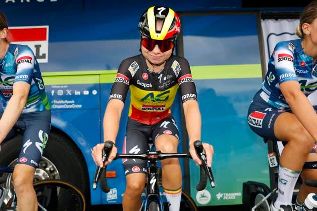 Tour de France Femmes 2025 - stage 5 Tour de France Femmes 2025 - 4th Edition - 5th stage Chasseneuil-du-Poitou (Futuroscope) - Gueret 165,8 Km - 30 07 2025 - Justine Ghekiere (BEL - AG Insurance - Soudal Team) - photo Rafa Gomez SprintCyclingAgency 2025 Gueret France  Copyright: xRafaxGomezx xSprintcyclingagencyx