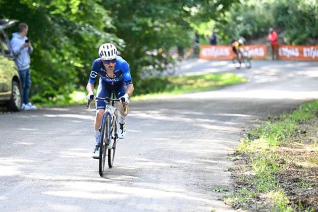 Tour de Wallonie 2025 Stage 5 BERTRIX, BELGIUM - JULY 30 : Rochas Remy (FRA) of Groupama - FDJ in action during stage 5 of the 30th edition of Tour de Wallonie an UCI ProSeries 2.Pro cycling road race stage for Men Elite of 183.2 km with start in Bertrix and finish in Bertrix on July 30, 2025 in Bertrix, Belgium, 30 07 2025 ( Motordriver Louis Bidlot - Bertrix Belgium  Copyright: xTomasxSiskx