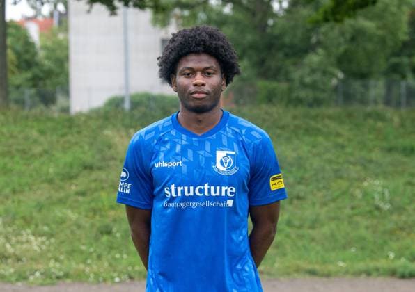 Patrick Emmanuel Abe VSG Altglienicke Regionalliga Nordost, Porträttermin 2025 2026, 17 07 2025, Copyright: xSebastianxRäppold MatthiasxKochx
