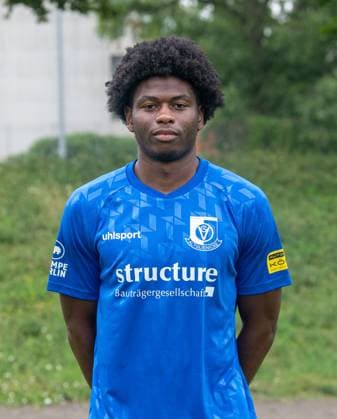 Patrick Emmanuel Abe VSG Altglienicke Regionalliga Nordost, Porträttermin 2025 2026, 17 07 2025, Copyright: xSebastianxRäppold MatthiasxKochx