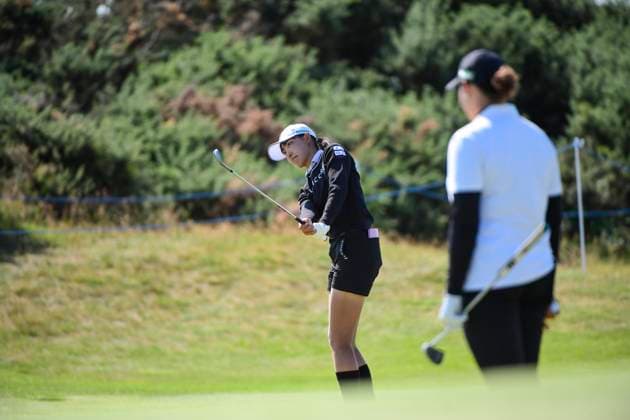 30th July 2025; Royal Porthcawl Golf Club, Porthcawl, Wales; AIG Womens Open Golf, Practice Day; Saki Baba of Japan during a practice round  AledxHopkins