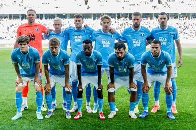 250730 Starting eleven of Malmö FF ahead of the UEFA Champions League qualifier football match between Malmö FF and FK RFS on July 30, 2025 in Malmö Photo Christian Örnberg BILDBYRAN COP 166 CO0596 fotboll football soccer fotball uefa champions league qualifier champions league malmö ff fk rfs bbeng  Copyright: CHRISTIANxÖRNBERG BB250730CO016