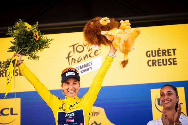 TOUR DE FRANCE FEMMES 5 eme etape PHOTOPQR LA MONTAGNE SALESSE Florian ; ; 30 07 2025 ; TOUR DE FRANCE FEMMES , arrivee a GUERET le 30 07 25 , kim LE COURT PIENAAR photo florian salesse SPORTS CYCLISME TDF Women s Tour de france, on july 29th 2025 France  Copyright: xPHOTOPQR LAxMONTAGNE MAXPPPxSALESSExFlorianx 20250730LMT2187 20250730LMT2187