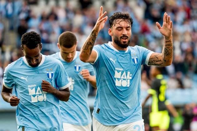 250730 Sead Haksabanovic of Malmö FF celebrates after 1 0 during the UEFA Champions League qualifier football match between Malmö FF and FK RFS on July 30, 2025 in Malmö Photo Christian Örnberg BILDBYRAN COP 166 CO0596 fotboll football soccer fotball uefa champions league qualifier champions league malmö ff fk rfs bbeng bbauto jubel  Copyright: CHRISTIANxÖRNBERG BB250730CO029