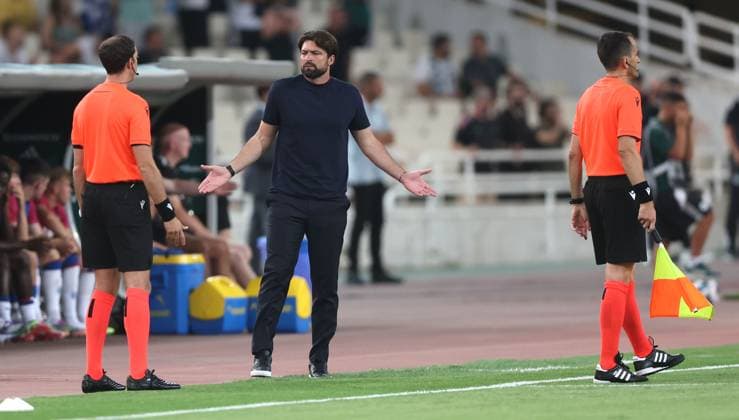 Rangers manager Russell Martin questions the match officials Panathinaikos v Rangers, UEFA Champions League, 2nd Qualifying Round, Second Leg, Football, Olympic Stadium, Athens, Greece - 30 Jul 2025Athens Olympic Stadium Greece EDITORIAL USE ONLY No use with unauthorised audio, video, data, fixture lists, club league logos or live services. Online in-match use limited to 120 images, no video emulation. No use in betting, games or single club league player publications. Copyright: xKieranxMcManus Shutterstockx 15417964ae