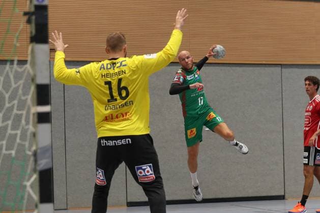 30 07 2025, xgox, handball test match SC Magdeburg Fredericia Handboldklub emspor, v l Tim Hornke Magdeburg, 17 throws goal, Torschuetze, scores goal, Treffer, scores the goal Ilsenburg