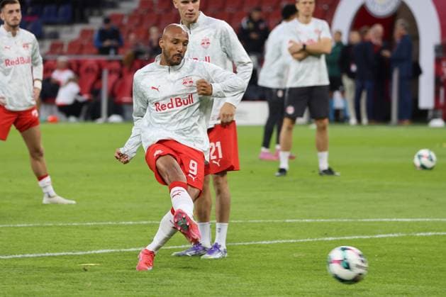 SOCCER - UEFA CL, RBS vs Brann SALZBURG,AUSTRIA,30.JUL.25 - SOCCER - UEFA Champions League, qualification, Red Bull Salzburg vs SK Brann Bergen. Image shows Karim Onisiwo (RBS).  GEPAxpictures xMathiasxMandl