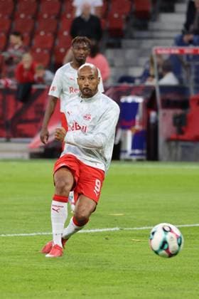 SOCCER - UEFA CL, RBS vs Brann SALZBURG,AUSTRIA,30.JUL.25 - SOCCER - UEFA Champions League, qualification, Red Bull Salzburg vs SK Brann Bergen. Image shows Karim Onisiwo (RBS).  GEPAxpictures xMathiasxMandl