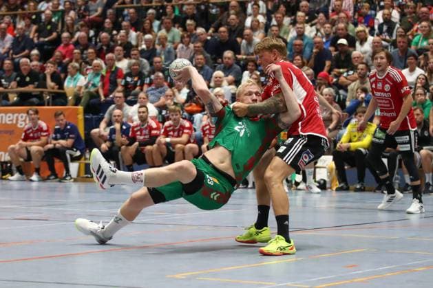 30 07 2025, xtgx, handball, test match, SC Magdeburg Fredericia Handboldklub v l Oscar Bergendahl Magdeburg, 54 throws goal, goal scorer, scores goal, scores the goal Ilsenburg