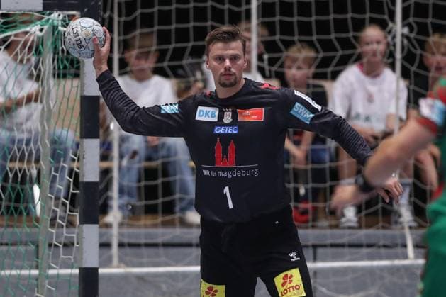 30 07 2025, xtgx, Handball, Test match, SC Magdeburg Fredericia Handboldklub v l Sergey Hernandez Ferrer Magdeburg, 1 Ilsenburg