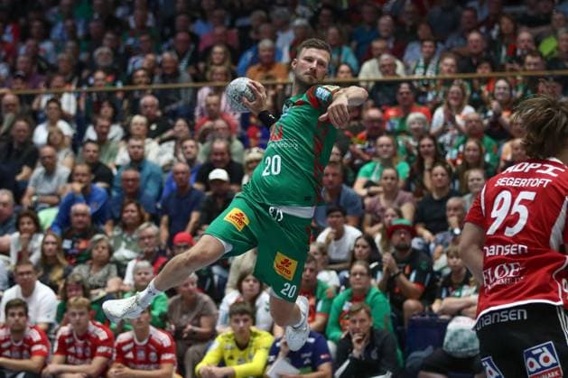 30 07 2025, xtgx, handball, test match, SC Magdeburg Fredericia Handboldklub v l Philipp Weber Magdeburg, 20 throws goal, goal scorer, scores goal, scores the goal Ilsenburg