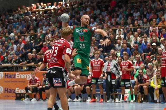30 07 2025, xtgx, handball, test match, SC Magdeburg Fredericia Handboldklub v l Christian O Sullivan Magdeburg, 24 throws goal, goal scorer, scores goal, scores the goal Ilsenburg