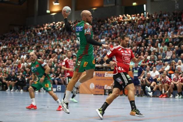 30 07 2025, xtgx, handball, test match, SC Magdeburg Fredericia Handboldklub v l Tim Hornke Magdeburg, 17 throws goal, goal scorer, scores goal, scores the goal Ilsenburg