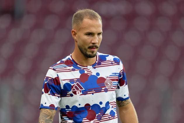 Geneva, Switzerland, July 30 2025 : Steve Rouiller (4 Servette FC) during warm-up prior the UEFA Champions League Second Qualifying Round match between Servette FC and Viktoria Plzen at Stade de Geneve in Geneva, Switzerland (Giuseppe Velletri SPP) Copyright: xGiuseppexVelletrix xSPPx spp-en-GiVeSp-DZ9_9262