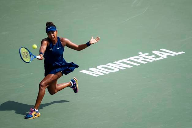July 30, 2025, Montreal, Pq, CANADA: Naomi Osaka of Japan returns the ball during second round tennis action against Liudmila Samsonova of Russia at the National Bank Open tennis tournament in Montreal on Wednesday, July 30, 2025. Canada News - July 30, 2025  - ZUMAc35_ 20250730_zaf_c35_049 Copyright: xChristopherxKatsarovx