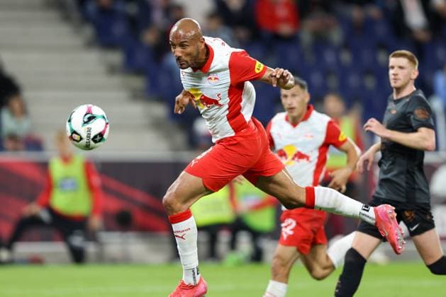 SOCCER - UEFA CL, RBS vs Brann SALZBURG,AUSTRIA,30.JUL.25 - SOCCER - UEFA Champions League, qualification, Red Bull Salzburg vs SK Brann Bergen. Image shows Karim Onisiwo (RBS).  GEPAxpictures xMathiasxMandl