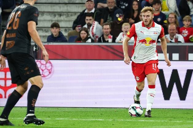 SOCCER - UEFA CL, RBS vs Brann SALZBURG,AUSTRIA,30.JUL.25 - SOCCER - UEFA Champions League, qualification, Red Bull Salzburg vs SK Brann Bergen. Image shows Yorbe Vertessen (RBS).  GEPAxpictures xDavidxGeieregger