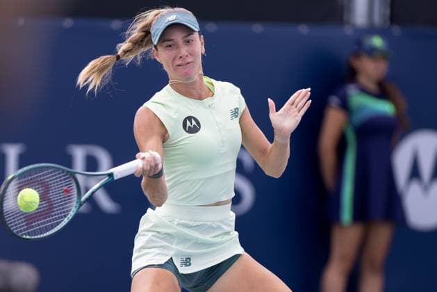 July 30, 2025, Montreal, Quebec, Canada: MCCARTNEY KESSLER (28) from USA forehand in second set against Maya Joint from Australia in round of 64 at Canadian Open at IGA stadium in Montreal, Quebec, Canada on 2024-05-24 Montreal Canada - ZUMAl189 20250730_zsp_l189_012 Copyright: xYannickxLegarex
