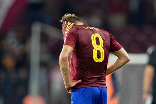 Geneva, Switzerland, July 30 2025 : Timothe Cognat (8 Servette FC) looks dejected after loosing during the UEFA Champions League Second Qualifying Round match between Servette FC and Viktoria Plzen at Stade de Geneve in Geneva, Switzerland (Giuseppe Velletri SPP) Copyright: xGiuseppexVelletrix xSPPx spp-en-GiVeSp-DZ9_9932