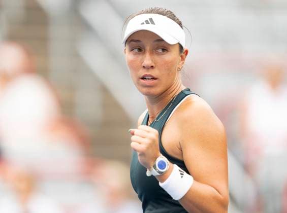 July 30, 2025, Montreal, Pq, Canada: Jessica Pegula of the United States celebrates against Maria Sakkari of Greece during second round tennis action at the National Bank Open in Montreal, Wednesday, July 30, 2025. Canada News - July 30, 2025  - ZUMAc35_ 20250730_zaf_c35_128 Copyright: xChristinnexMuschix