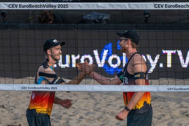 European Championship Beach Volleyball Düsseldorf, 30 07 2025 Clemens Wickler GER , Nils Ehlers GER European Championship Beach Volleyball Düsseldorf on 30 07 2025 Copyright: xBEAUTIFULxSPORTS PeterxWeberx