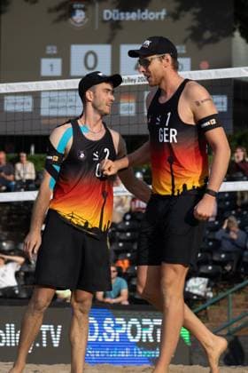 European Championship Beach Volleyball Düsseldorf, 30 07 2025 Clemens Wickler GER , Nils Ehlers GER European Championship Beach Volleyball Düsseldorf on 30 07 2025 Copyright: xBEAUTIFULxSPORTS PeterxWeberx