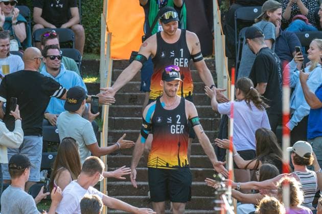 European Championship Beach Volleyball Düsseldorf, 30 07 2025 Clemens Wickler GER , Nils Ehlers GER European Championship Beach Volleyball Düsseldorf on 30 07 2025 Copyright: xBEAUTIFULxSPORTS PeterxWeberx
