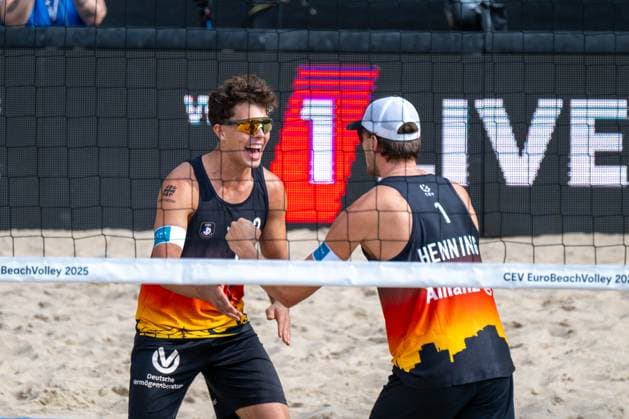 European Championship Beach Volleyball Düsseldorf, 30 07 2025 Lui Wuest GER , Paul Henning GER European Championship Beach Volleyball Düsseldorf on 30 07 2025 Copyright: xBEAUTIFULxSPORTS PeterxWeberx