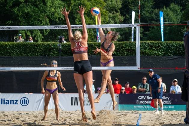 European Championship Beach Volleyball Düsseldorf, 30 07 2025 Janne Uhl GER , Paula Schürholz GER European Championship Beach Volleyball Düsseldorf on 30 07 2025 Copyright: xBEAUTIFULxSPORTS PeterxWeberx