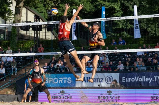 European Championship Beach Volleyball Düsseldorf, 30 07 2025 Nils Ehlers GER , Clemens Wickler GER European Championship Beach Volleyball Düsseldorf on 30 07 2025 Copyright: xBEAUTIFULxSPORTS PeterxWeberx