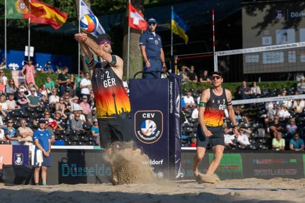 European Championship Beach Volleyball Düsseldorf, 30 07 2025 Clemens Wickler GER , Nils Ehlers GER European Championship Beach Volleyball Düsseldorf on 30 07 2025 Copyright: xBEAUTIFULxSPORTS PeterxWeberx