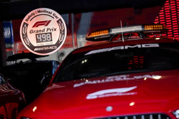 F1 - HUNGARIAN GRAND PRIX 2025 Safety car countdown during the 2025 Formula 1 Lenovo Hungarian Grand Prix, 14th round of the 2025 FIA Formula One World Championship, WM, Weltmeisterschaft from August 1 to 3, 2025 on the Hungaroring, in Mogyorod, Hungary - MogyorodHungary  Copyright: xJulienxDelfossex