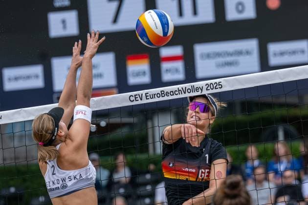 European Championship Beach Volleyball Düsseldorf, 31 07 2025 Svenja Mueller GER European Championship Beach Volleyball Düsseldorf on 31 07 2025 Copyright: xBEAUTIFULxSPORTS PeterxWeberx