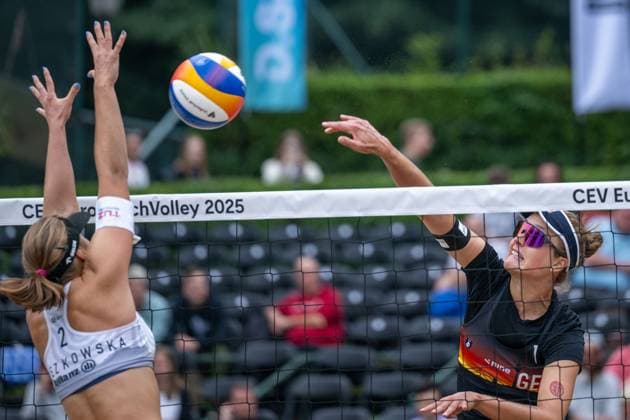 European Championship Beach Volleyball Düsseldorf, 31 07 2025 Svenja Mueller GER European Championship Beach Volleyball Düsseldorf on 31 07 2025 Copyright: xBEAUTIFULxSPORTS PeterxWeberx