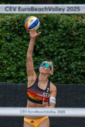 European Championship Beach Volleyball Düsseldorf, 31 07 2025 Louisa Lippmann GER European Championship Beach Volleyball Düsseldorf on 31 07 2025 Copyright: xBEAUTIFULxSPORTS PeterxWeberx