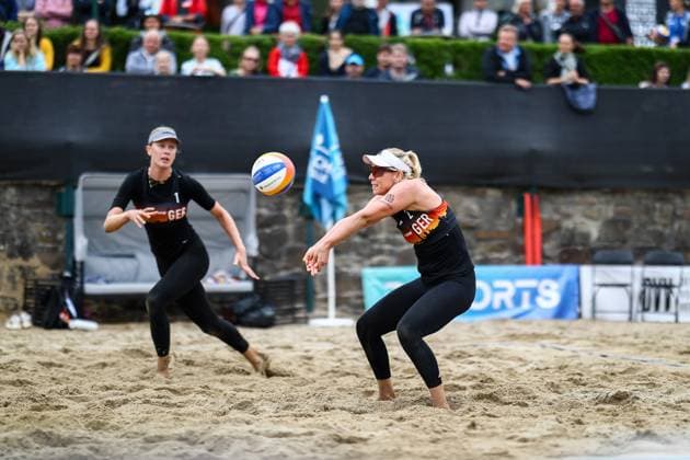 Beach volleyball I European Championship 2025 I Group stage I 31 07 2025 Acceptance Karla Borger Germany Düsseldorf Rochusclub Düsseldorfer Tennisclub e V Germany Copyright: xLobeca JasperxLorenzx