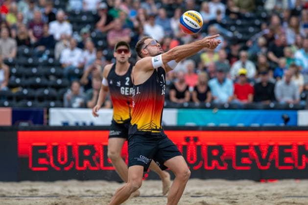 European Championship Beach Volleyball Düsseldorf, 31 07 2025 Jonas Sagstetter GER European Championship Beach Volleyball Düsseldorf on 31 07 2025 Copyright: xBEAUTIFULxSPORTS PeterxWeberx