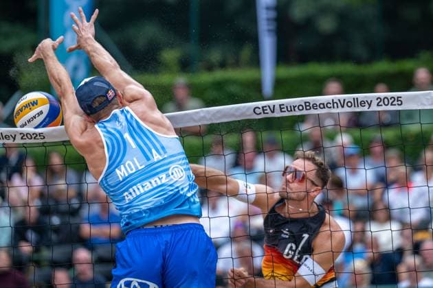 European Championship Beach Volleyball Düsseldorf, 31 07 2025 Jonas Sagstetter GER European Championship Beach Volleyball Düsseldorf on 31 07 2025 Copyright: xBEAUTIFULxSPORTS PeterxWeberx