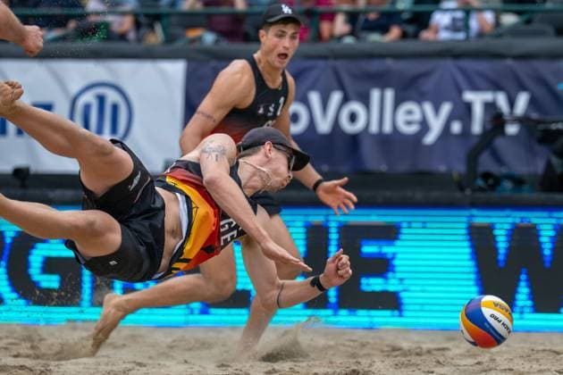 European Championship Beach Volleyball Düsseldorf, 31 07 2025 Lukas Pfretzschner GER European Championship Beach Volleyball Düsseldorf on 31 07 2025 Copyright: xBEAUTIFULxSPORTS PeterxWeberx