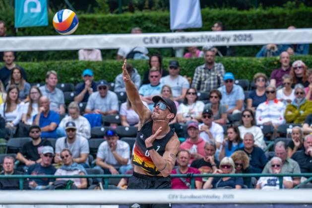 European Championship Beach Volleyball Düsseldorf, 31 07 2025 Lukas Pfretzschner GER European Championship Beach Volleyball Düsseldorf on 31 07 2025 Copyright: xBEAUTIFULxSPORTS PeterxWeberx