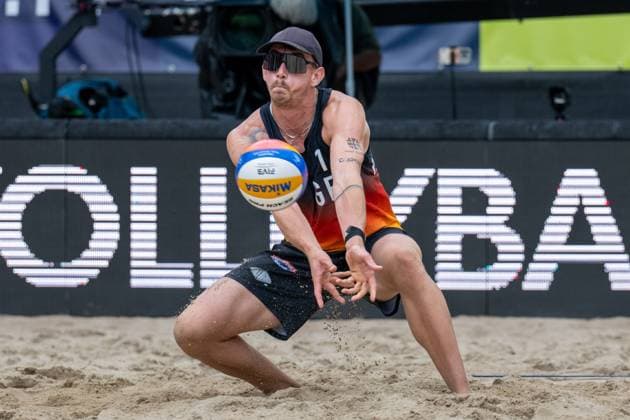 European Championship Beach Volleyball Düsseldorf, 31 07 2025 Lukas Pfretzschner GER European Championship Beach Volleyball Düsseldorf on 31 07 2025 Copyright: xBEAUTIFULxSPORTS PeterxWeberx