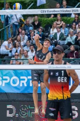 European Championship Beach Volleyball Düsseldorf, 31 07 2025 Sven Winter GER European Championship Beach Volleyball Düsseldorf on 31 07 2025 Copyright: xBEAUTIFULxSPORTS PeterxWeberx