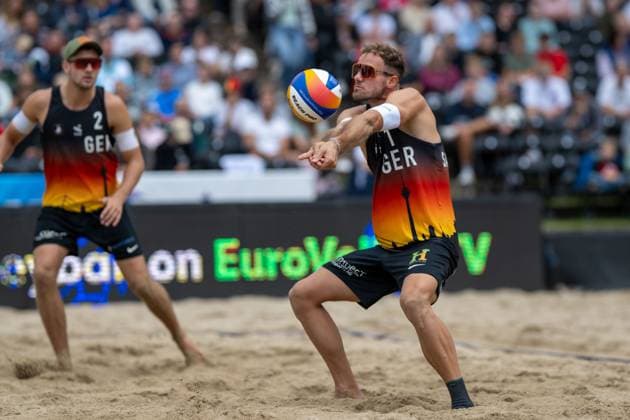 European Championship Beach Volleyball Düsseldorf, 31 07 2025 Jonas Sagstetter GER European Championship Beach Volleyball Düsseldorf on 31 07 2025 Copyright: xBEAUTIFULxSPORTS PeterxWeberx