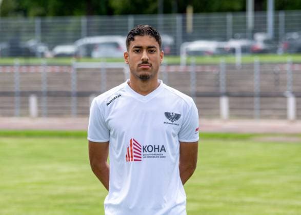 Jasin Abou Chaker BFC Preussen Regionalliga Nordost, Porträttermin 2025 2026, 29 07 2025, Copyright: xSebastianxRäppold MatthiasxKochx