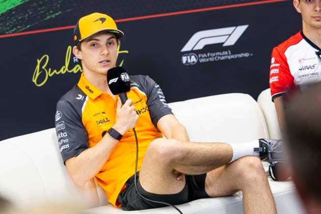 F1 - HUNGARIAN GRAND PRIX 2025 press conference, PK, Pressekonferenz PIASTRI Oscar (aus), McLaren F1 Team MCL39, portrait during the 2025 Formula 1 Lenovo Hungarian Grand Prix, 14th round of the 2025 FIA Formula One World Championship, WM, Weltmeisterschaft from August 1 to 3, 2025 on the Hungaroring, in Mogyorod, Hungary - MogyorodHungary Copyright: xJulienxDelfossex