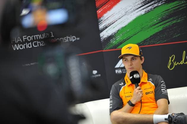 July 31, 2025, Budapest, Budapest, Hungary: Oscar Piastri of McLaren takes part in the drivers press conference, PK, Pressekonferenz on the Media Day before the Formula 1 Hungarian Grand Prix Budapest Hungary - ZUMAs291 20250731_zip_s291_010 Copyright: xBalintxSzentgallayx