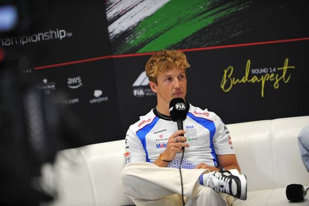 July 31, 2025, Budapest, Budapest, Hungary: Liam Lawson of VCarb takes part in the drivers press conference, PK, Pressekonferenz on the Media Day before the Formula 1 Hungarian Grand Prix Budapest Hungary - ZUMAs291 20250731_zip_s291_016 Copyright: xBalintxSzentgallayx
