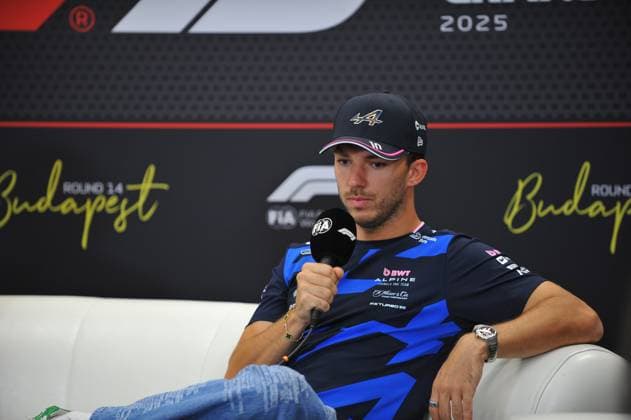July 31, 2025, Budapest, Budapest, Hungary: Pierre Gasly of Alpine takes part in the drivers press conference, PK, Pressekonferenz on the Media Day before the Formula 1 Hungarian Grand Prix Budapest Hungary - ZUMAs291 20250731_zip_s291_019 Copyright: xBalintxSzentgallayx