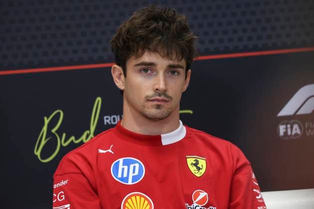 Charles Leclerc F1 Hungarian GP 2025 Charles Leclerc (MCO) - Scuderia Ferrari HP - SF-25 during Formula 1 Lenovo Hungarian Grand Prix 2025 press conference, PK, Pressekonferenz on July 31., 2025 in Hungaroring, Hungary Mogyorod Red Bull Ring Pest Varmegye Hungary